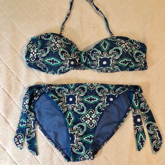 Old Navy bandeau bikini size 1 top, M bottom - Picture 4 of 7
